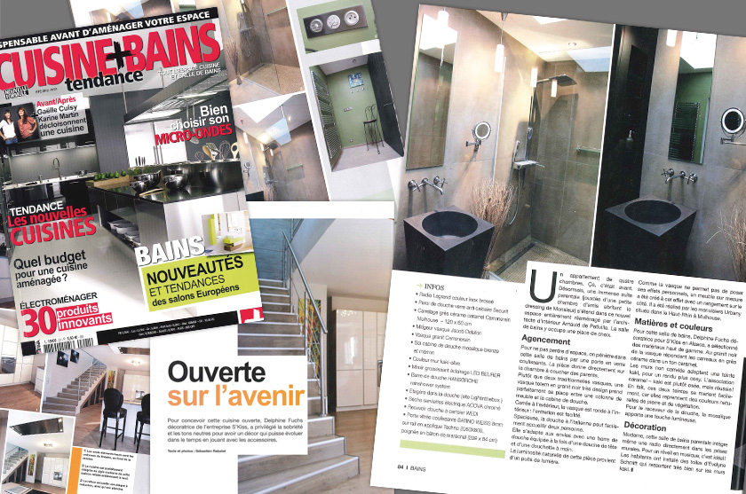 parution dans le magazine cuisines et bain